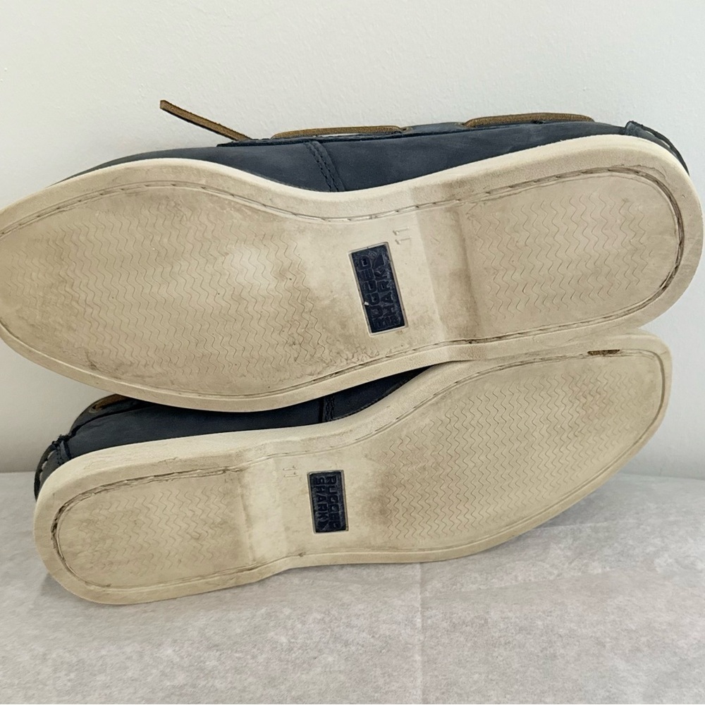 Rugged Shark Classic Men’s Blue Leather Boat Shoe Sip On Shoe Loafer Size 11 - Picture 9 of 9